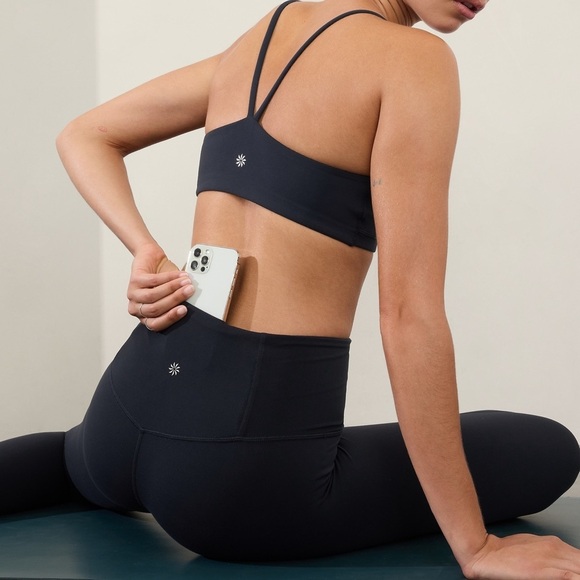 Athleta Elation Ultra High Rise Back Pocket Buttery Soft Capri in Navy Sz S - Picture 5 of 13